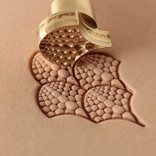 DandS ltd Leather Stamp Tool, Dragon Scale, Professional Steel Craft Tool for Leatherworking, Embossing, Carving & Stamping Leather Projects, Belts Wallets & DIY Projects Compatible with Mallet #392B