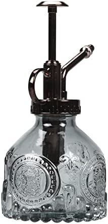 TOMEX Glass Plant Mister Spray Bottle 200ML Vintage Style Plant Spritzer Small Sprayer Mister Succulent Watering Bottle with Top Pump Watering Can for Indoor Outdoor House Plants,Flowers (Grey) by TOMEX