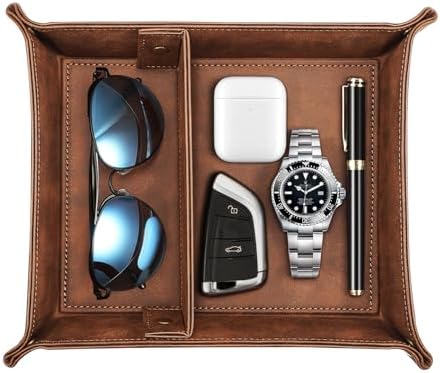 SITHON Valet Tray Desktop Storage Organizer with 2 Compartments by SITHON