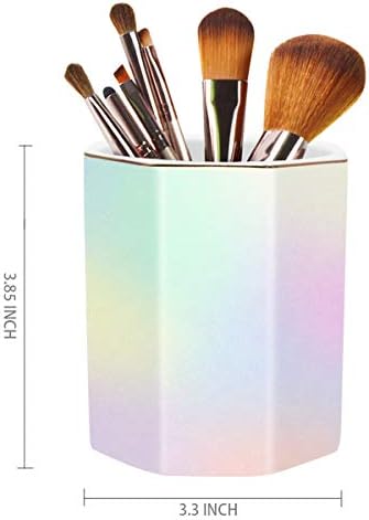 Pen Holder for Desk, Pencil Cup Holder Desktop Stationery Makeup Brush Organizer for Girls Durable Ceramic Desk Organizer for Office, Classroom, Room, Colorful - Image 2