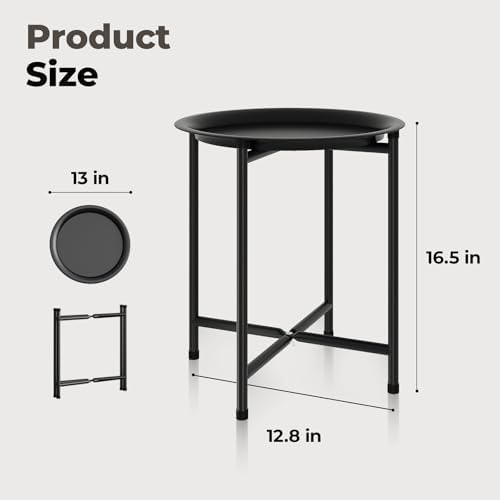 Bamworld Plant Stand Indoor Tall Plant Table Outdoor Plant Stool Black - Image 3