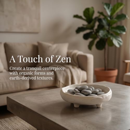 Modern Spiral Ceramic Decorative Bowl - Textured Trinket Dish - Minimalist Zen Catch-all Tray for Entryway Vanity 4.9" L x 4.9" W x 1.8" H White - Image 4