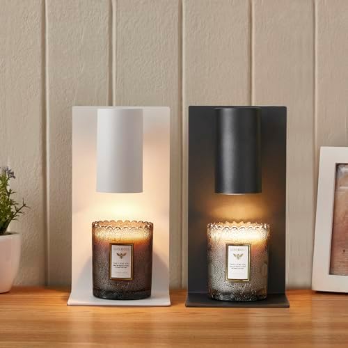 Black L-Shape Candle Warmer Lamp with Timer Dimmable, New Home Decor for Bedroom, Office, Modern Living Room, Christmas Birthday New Year Gift for Women Man - Image 7