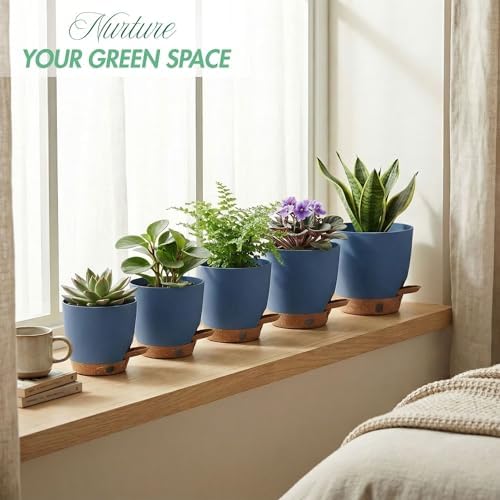 Self Watering Pots for Inoor/ Ourdoor Plants 5/5.5/6/6.5/7" Flower Pot - Image 3