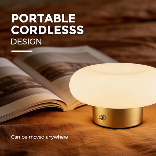 Cordless Table Lamp, Rechargeable Battery Table Lamp,2700K Warm Light, Gold - Image 6