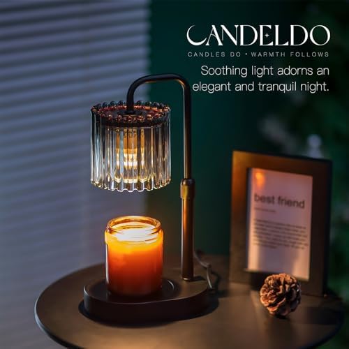 Candeldo Candle Warmer Lamp with Timer: Black Wax Melt Warmer - Image 2
