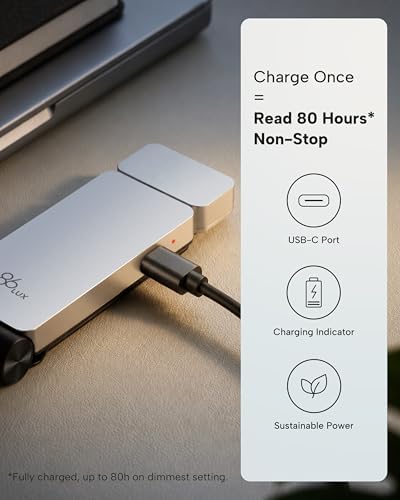 86lux Book Light, Rechargeable Clip-On LED Reading Light for Bed - Image 5