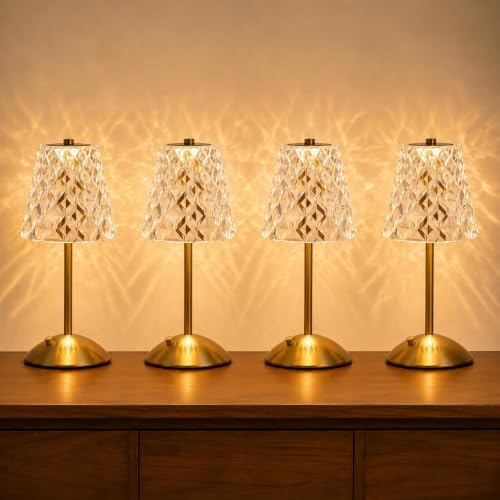 Nusogon 4 Pack Rechargeable Cordless Table Lamp, Touch Control Desk Lamp by Nusogon