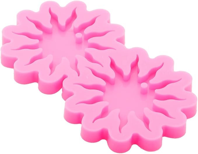 shining queen 103Pcs Sun Flower Shape Resin Earring Mold Silicone Resin Jewelry Molds 3 Pair Epoxy Resin Casting Molds for Women Earring Crafts Including 100 Earring Accessories DIY Necklace Pendant