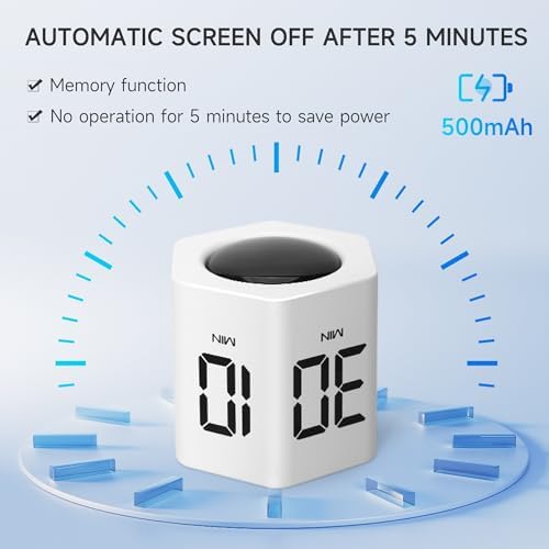 Productivity Timer, 1, 5, 10, 30, 60 Minute Presets, Desk Cube Timer - Image 5