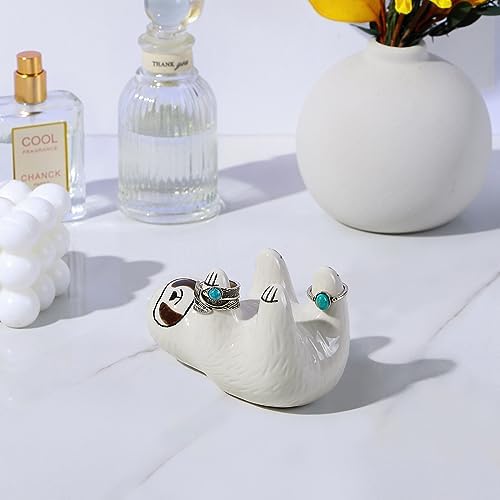 PUDDING CABIN Sloth Gifts Ring Holder Decor, Cute Ring Stand, Rings Display, Sloth Gift for Women Girls Her Mom Friends Sisters Birthday Wedding Christmas Mothers Day - Image 3