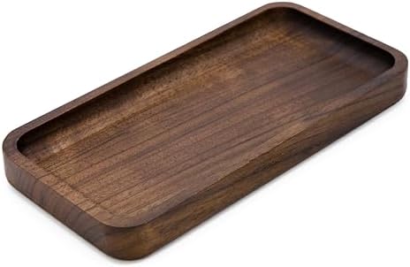 MUUJEE Wooden Desk Tray Organizer - 7.5 x 3.75 for Work Teacher Dad Wood Tray Work Minimalist Rustic by MUUJEE