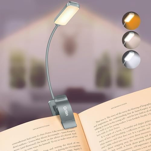 Gritin 9 LED Rechargeable Book Light for Reading in Bed by Gritin