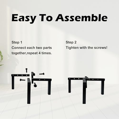 4 Pcs Four Legs Adjustable Metal Plant Stand for 5"-10" Plant Pot – Indoor & Outdoor (Black, 4 Pack) - Image 5