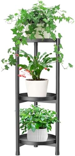 3 Tier Heavy Duty Metal Plant Stand for Indoor & Outdoor by MeyRolizn
