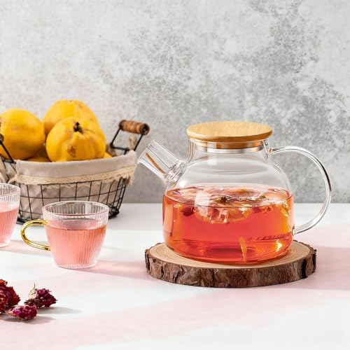 PARACITY Glass Tea Kettle Stovetop, Clear Glass Teapot with Infuser, 34oz - Image 6