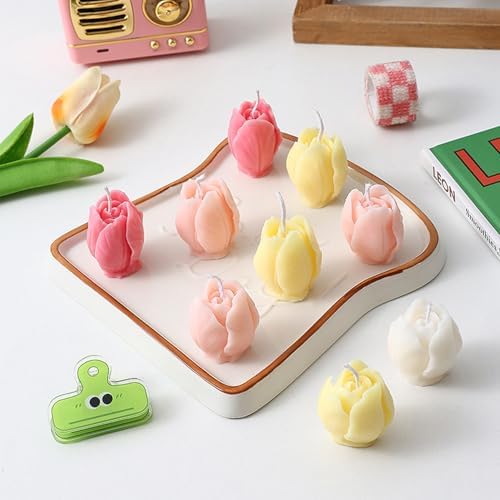 2Pcs Tulip Silicone Candle Flower Wax Mold - Image 7