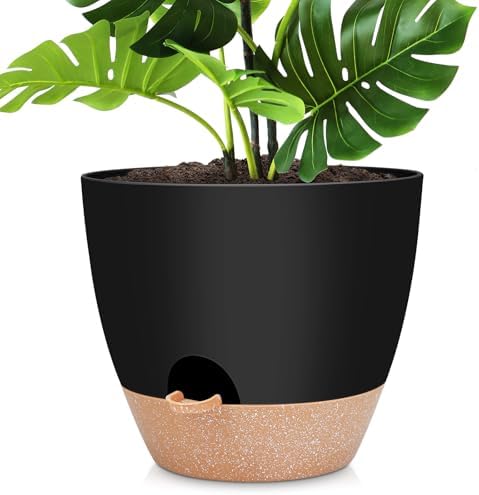 YNNICO 12 inch Large Self Watering Plant Pots for Indoor Outdoor Plants by AFamilyofGardenLovers
