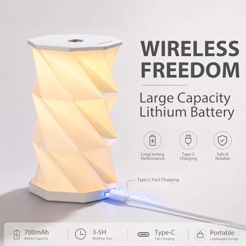 Portable Foldable Table Lamp, Japanese Gift, Paper Lantern Lights - Image 3