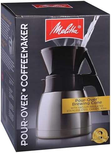 Melitta Pour-Over Coffee Brewer & Stainless Steel Carafe Set with Coffee Filters, 42 Ounce Set - Image 6