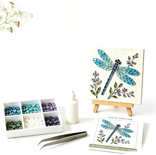 Cottage Garden Mosaic DIY Kit – Watering Can Mosaic Art Kit，Dragonflies by Unknown