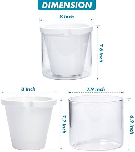 D'vine Dev Self-Watering White Terracotta Planter Pot, 8 in, 37-X-C-2 - Image 3