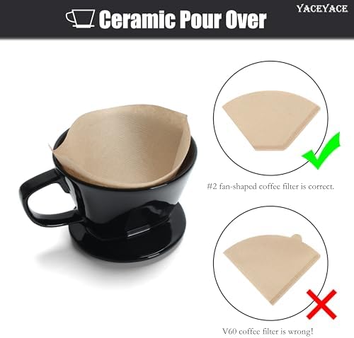 Ceramic Pour Over, Black Ceramic Pour Over Coffee Dripper,3 Holes - Image 4
