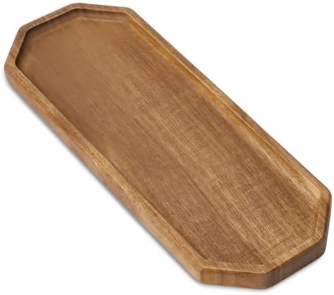 Small Wood Tray – Acacia Serving Platter Vanity Tray Mini Wooden Tray Decor by WILLKOMMEN