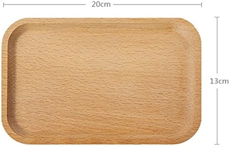 Serving Wooden Tray Salad Plates for Fruit Cookie Platter,7.87*5.12 inch - Image 2