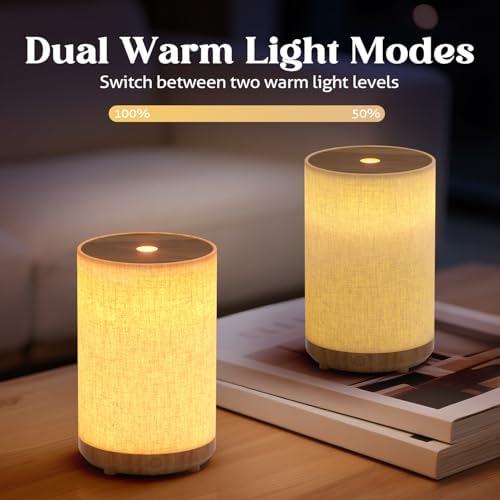 Essential Oil Diffuser with Fabric Cover & Lamp,120ml Small Portable Aroma Diffuser for Home, Ultrasonic Aromatherapy Oil Diffuser with 7 Colors LED, Auto Shut-Off, Mini Humidifier for Bedroom,Plug In - Image 6