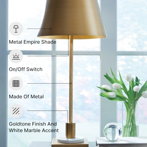 Signature Design by Ashley Fritzburn Metal Buffet Table Lamp, Gold - Image 6