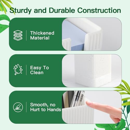 Aesthetic Desk Organizer Set,3-Piece Sturdy Plastic Office Accessories - Image 3