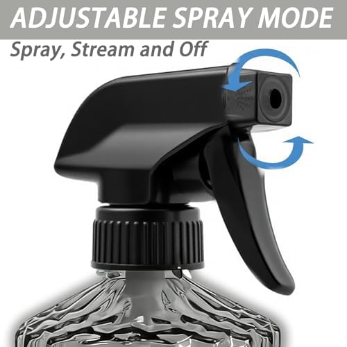 Glass Plant Spray Bottle, 15oz, Dark Grey, Adjustable Nozzle - Image 5