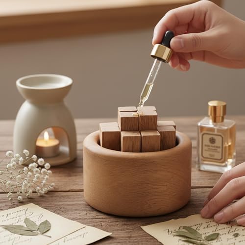 2Pcs Passive Diffuser, Wood Diffuser for Essential Oils, Clay Disc for Essential Oil Suitable for Relieve Stress and Create Atmosphere - Image 5