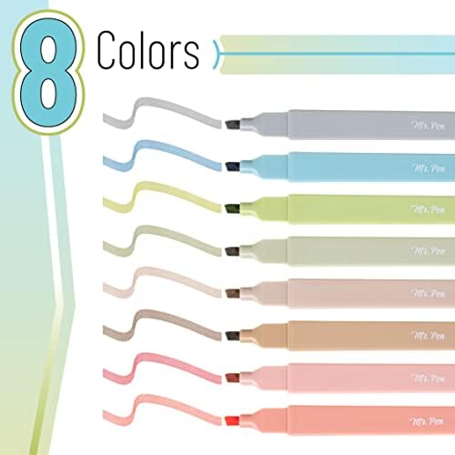Mr. Pen- Aesthetic Highlighters No Bleed, 8 Pack, Vintage Colors | Chisel Tip, Cute Highlighters Assorted Colors for Journaling, Highlighting, Underlining, Fast Dry, Back to School Supplies - Image 2