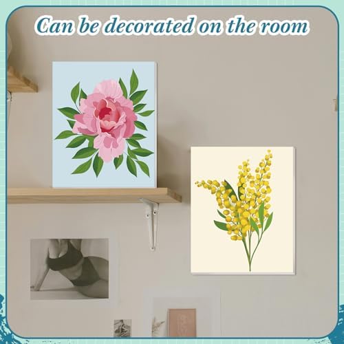 Engrowtic 12 Pcs 8 x 10 Flower Fruit Pre Drawn Canvas to Paint for Adults - Image 6