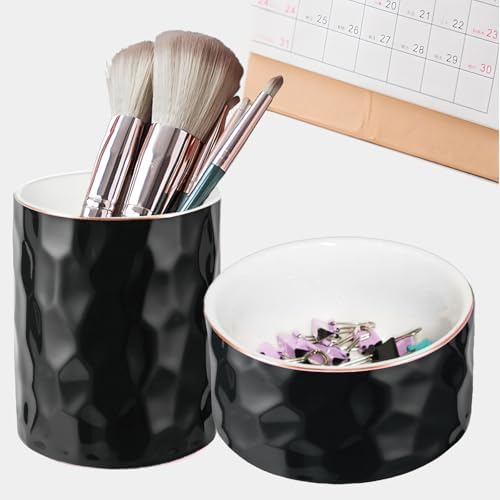 Concrete Desk Accessories Set, Pen Holder and Paperclip Holder for Office - Image 7