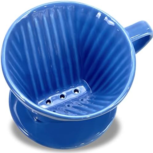 Pour Over Ceramic, Coffee Dripper Ceramic Coffee Maker,Blue - Image 3