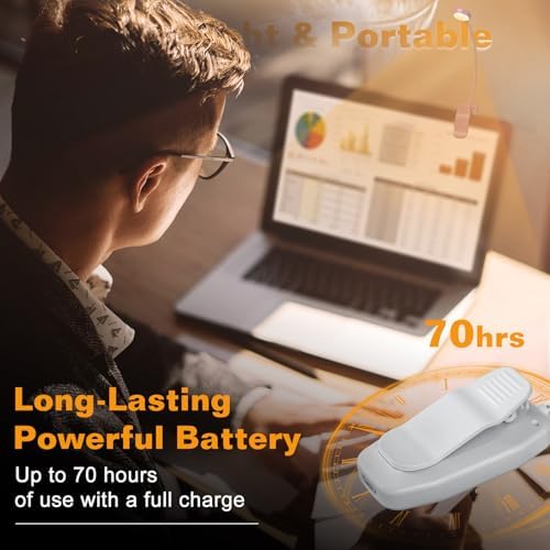 KTEBO 2 Pack Rechargeable Book Light Clip-On Reading Light for Books in Bed - Image 5