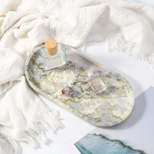 Koville Green Marble Vanity Tray for Bathroom Countertop - Image 5