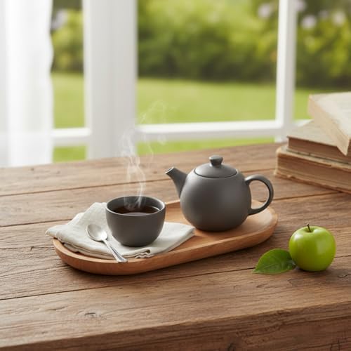 Wood Serving Platters and Trays of Natural Wood with Edge - Image 6