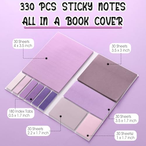 38pcs Aesthetic Office Supplies Kit, Purple Color, Classic - Image 4