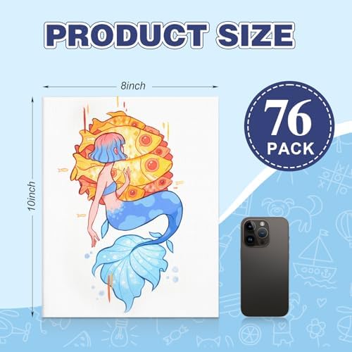 FUMILE Canvas for Painting 8x10, 76 Pack Canvas Boards for Painting Primed Acid Free Canvas Value Pack for Beginners & Artist, Canvas Bulk for Classroom and Painting Parties. - Image 2