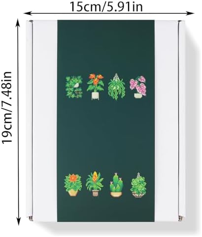 Apomelo 10pcs Small Diamond Art Kits Green Plants,Round Drill Mini Small Diamond Art Kits for Adults Beginners,Mini Diamond Art for Home Wall Desktop Art Decor, 6X8 inches - Image 4