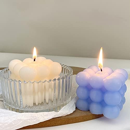 Candle Molds for Bubble Candle Making, 6 Cavity Bubble Candle Silicone Molds for Soap Making, Bubble Cake Mold for Soy Wax, Cake Baking Dessert Mousse, Homemade Ornaments DIY Craft - Image 5