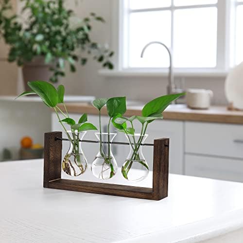 YIBOT Wall Hanging Planter Plant Propagation Stations Glass Flower Vase - Image 5