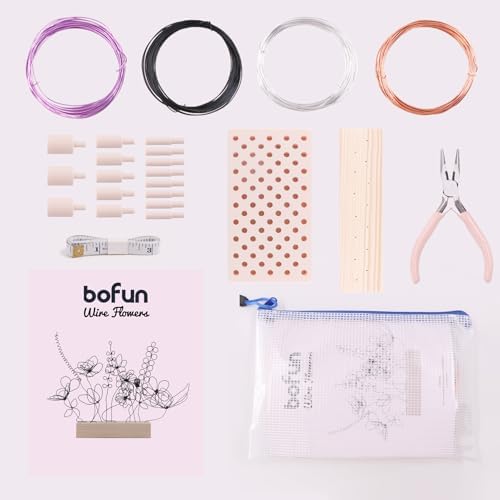 BoFUN Wire Art Flower Craft Kit for Teens & Adults Women Birthday - Image 5