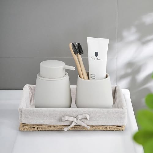 Bathroom Tray Wicker Toilet Paper Basket Toilet Tank Trays for Countertop Storage Behind Bathroom Tray Organizer Toilet Tank Top Basket Suitable for Any Home Décor Style (9.8x5.9x2.36 In, Beige) - Image 3