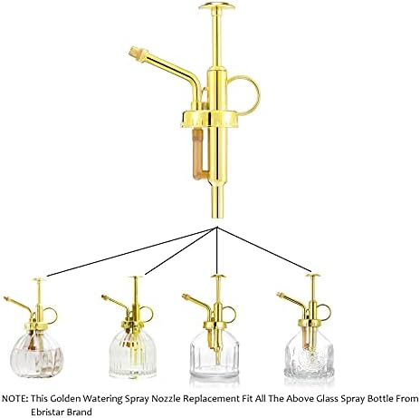 Sprayers Watering Nozzles, Plastic Golden Top Pump, Replacement for Glass Plant Mister Spray Bottle - Image 4