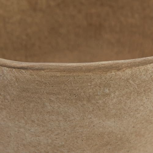 Creative Co-Op Boho Terracotta Footed Planter with Organic Edge, Matte Taupe - Image 4